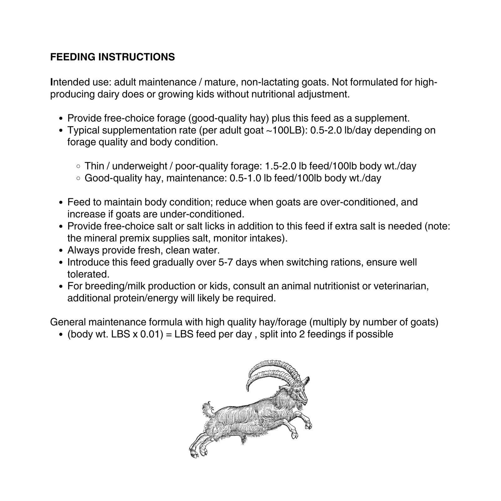 Goat Herd Maintenance Feed (w/o AC) 25LB Bag - Image 3